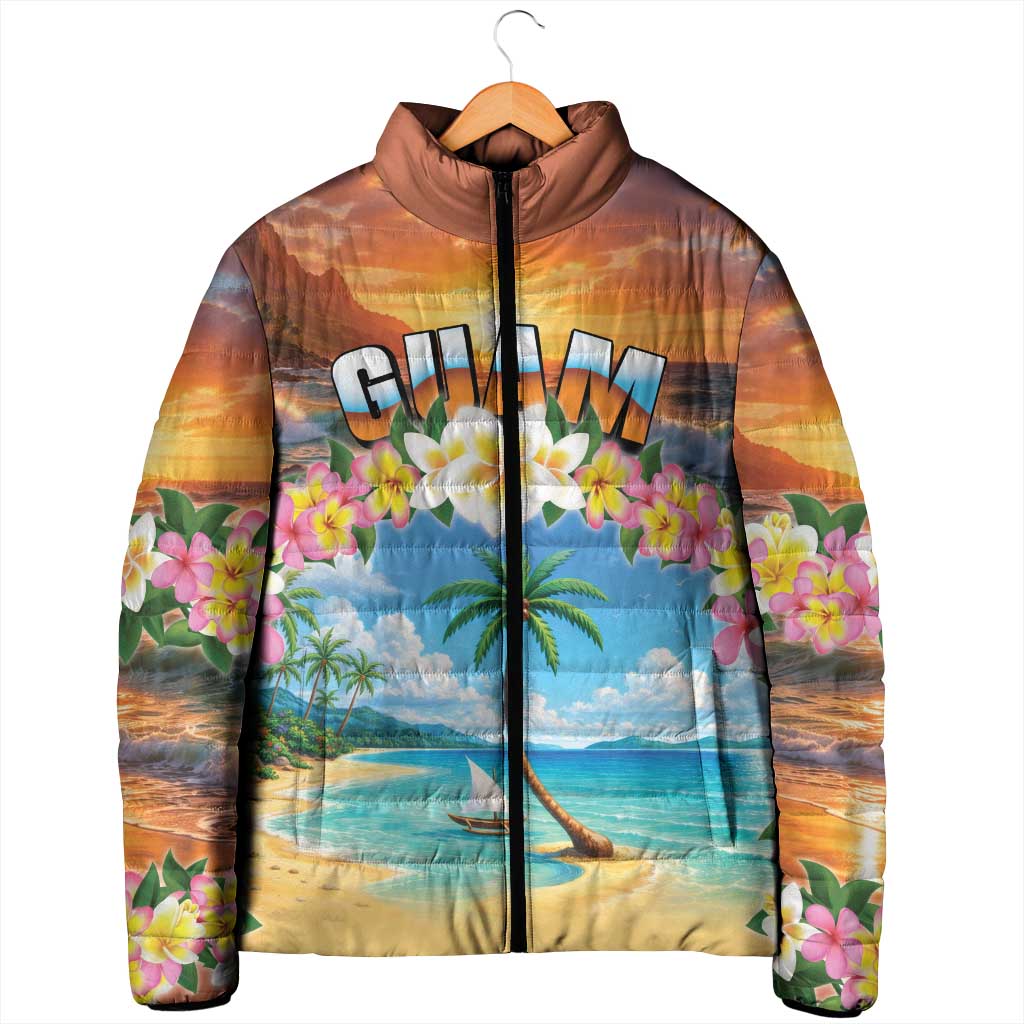 Guam Padded Jacket Eternal Summer Sunset Beach LT05 - Polynesian Pride