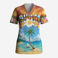 Guam Scrub Top Eternal Summer Sunset Beach LT05 Adult Colorful - Polynesian Pride