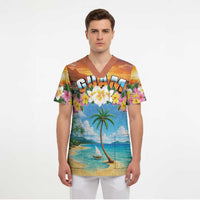 Guam Scrub Top Eternal Summer Sunset Beach LT05 - Polynesian Pride