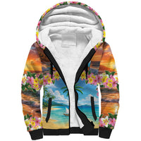 Guam Sherpa Hoodie Eternal Summer Sunset Beach