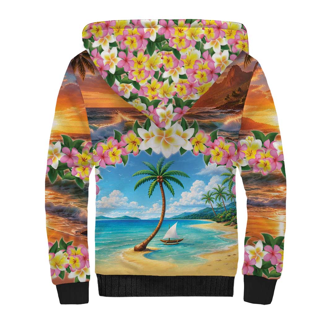 Guam Sherpa Hoodie Eternal Summer Sunset Beach