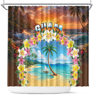 Guam Shower Curtain Eternal Summer Sunset Beach LT05 Colorful - Polynesian Pride