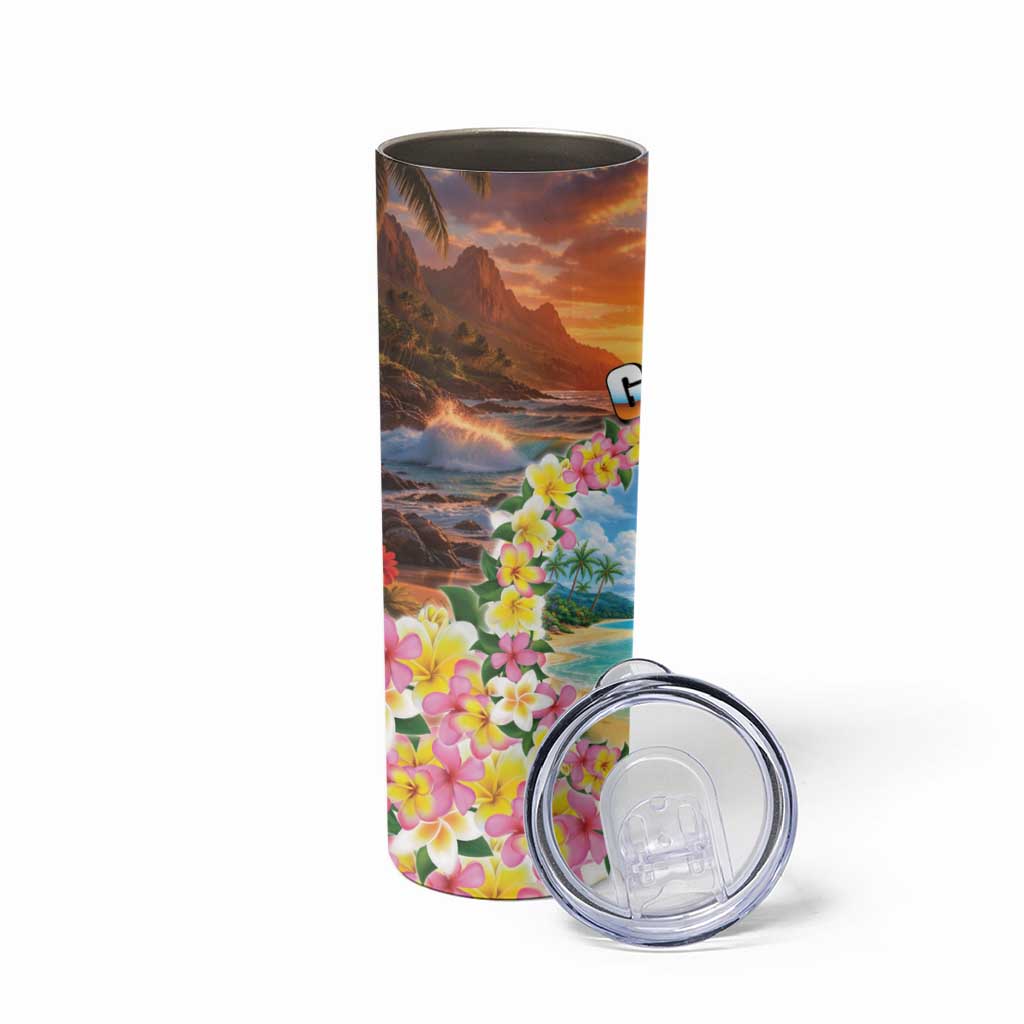 Guam Skinny Tumbler Eternal Summer Sunset Beach
