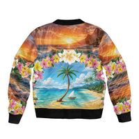 Guam Sleeve Zip Bomber Jacket Eternal Summer Sunset Beach LT05 - Polynesian Pride