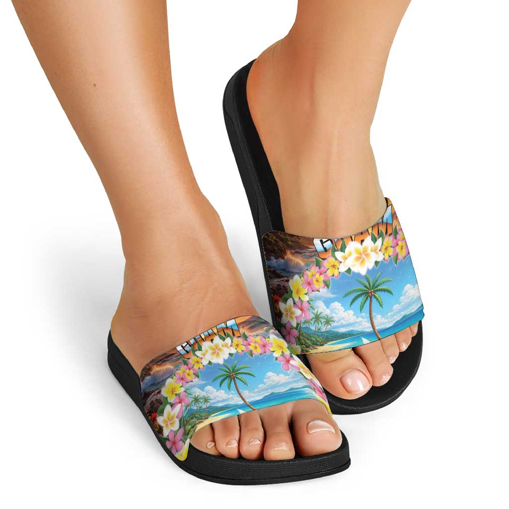 Guam Slide Sandals Eternal Summer Sunset Beach