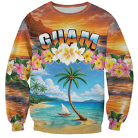 Guam Sweatshirt Eternal Summer Sunset Beach LT05 Unisex Colorful - Polynesian Pride