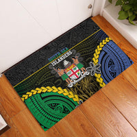 South Sea Islanders And Fiji Rubber Doormat Kanakas Fijian Tapa Pattern