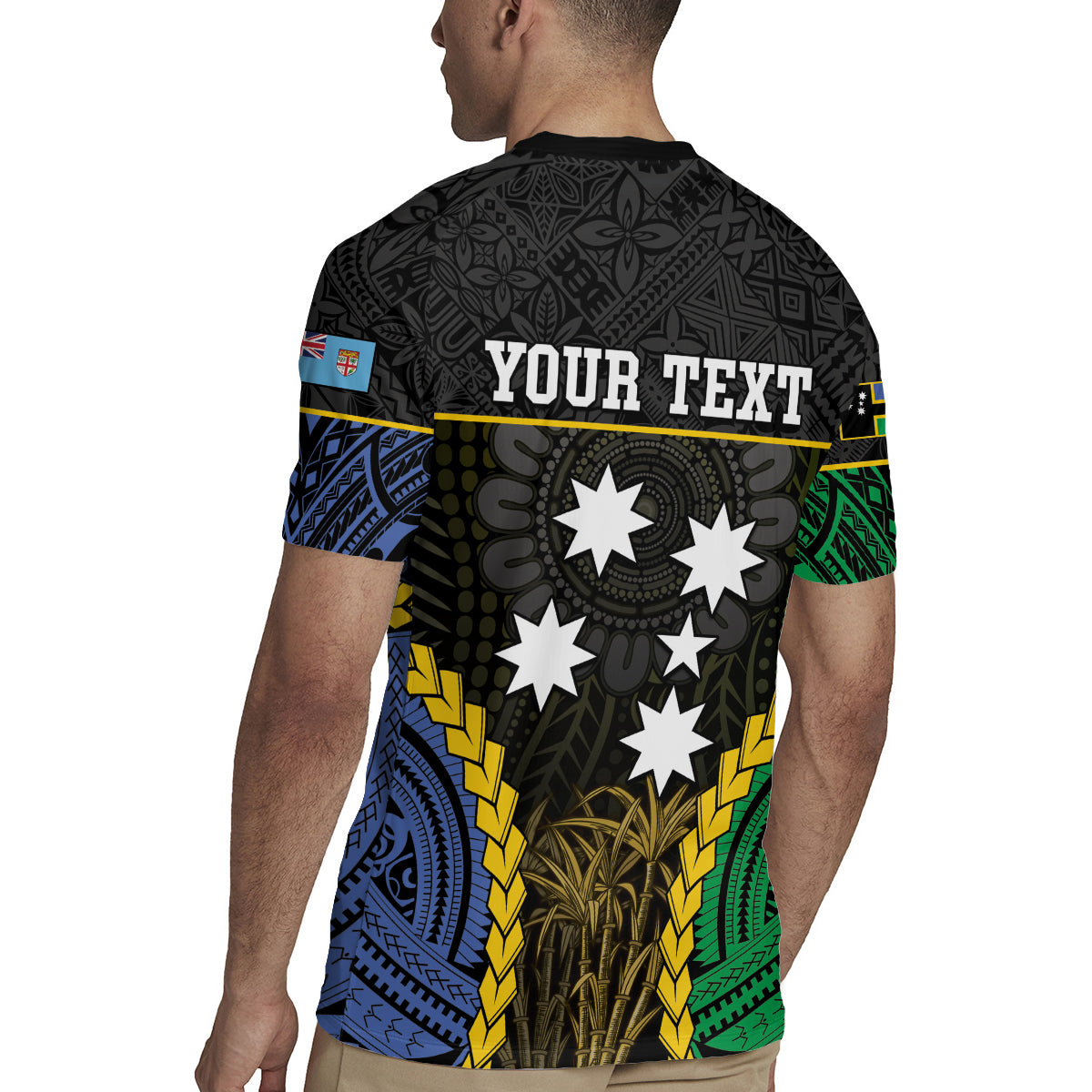 Personalised South Sea Islanders And Fiji Rugby Jersey Kanakas Fijian Tapa Pattern
