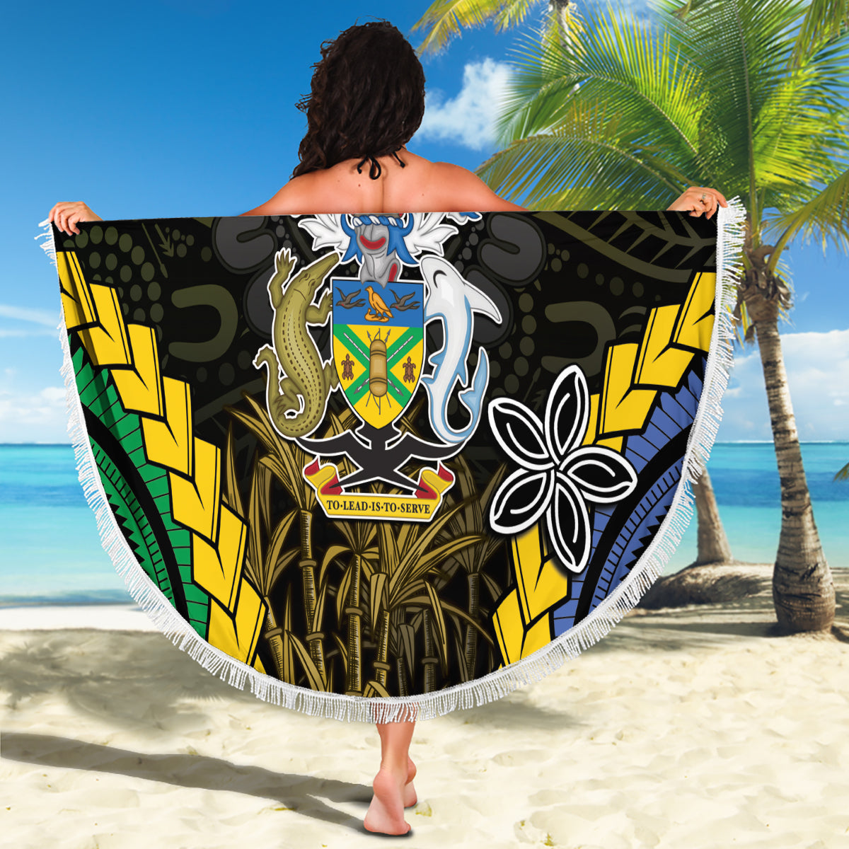 South Sea Islanders And Solomon Islands Beach Blanket Kanakas Polynesian Pattern LT05 - Polynesian Pride
