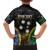 Personalised South Sea Islanders And Solomon Islands Family Matching Long Sleeve Bodycon Dress and Hawaiian Shirt Kanakas Polynesian Pattern LT05 - Polynesian Pride