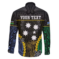 Personalised South Sea Islanders And Solomon Islands Family Matching Long Sleeve Bodycon Dress and Hawaiian Shirt Kanakas Polynesian Pattern LT05 - Polynesian Pride
