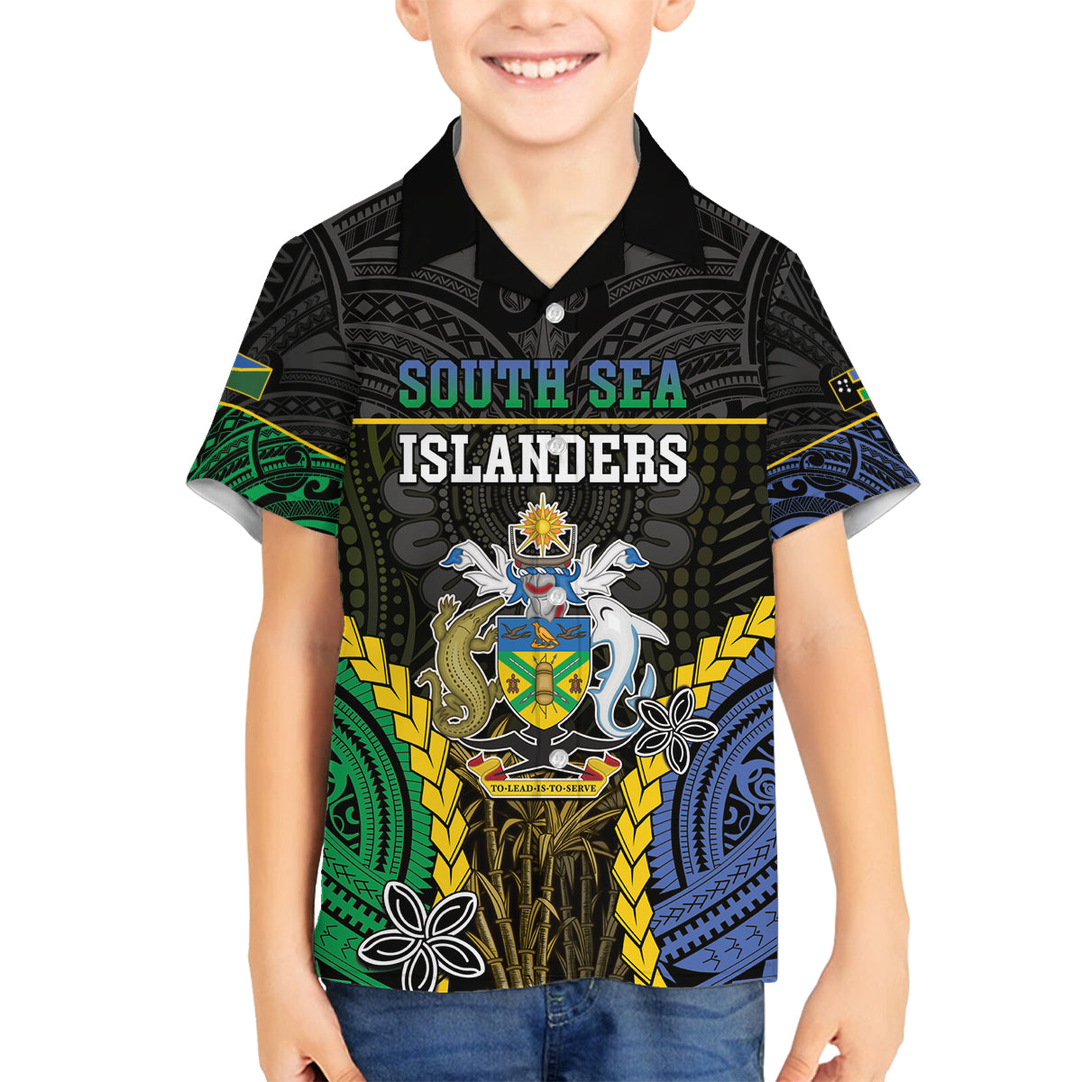 Personalised South Sea Islanders And Solomon Islands Family Matching Long Sleeve Bodycon Dress and Hawaiian Shirt Kanakas Polynesian Pattern LT05 Son's Shirt Black - Polynesian Pride