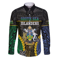 Personalised South Sea Islanders And Solomon Islands Family Matching Off Shoulder Maxi Dress and Hawaiian Shirt Kanakas Polynesian Pattern