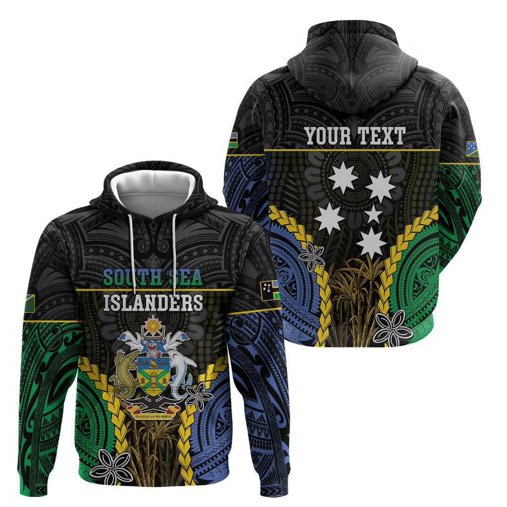 Personalised South Sea Islanders And Solomon Islands Hoodie Kanakas Polynesian Pattern