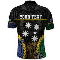 Personalised South Sea Islanders And Solomon Islands Polo Shirt Kanakas Polynesian Pattern