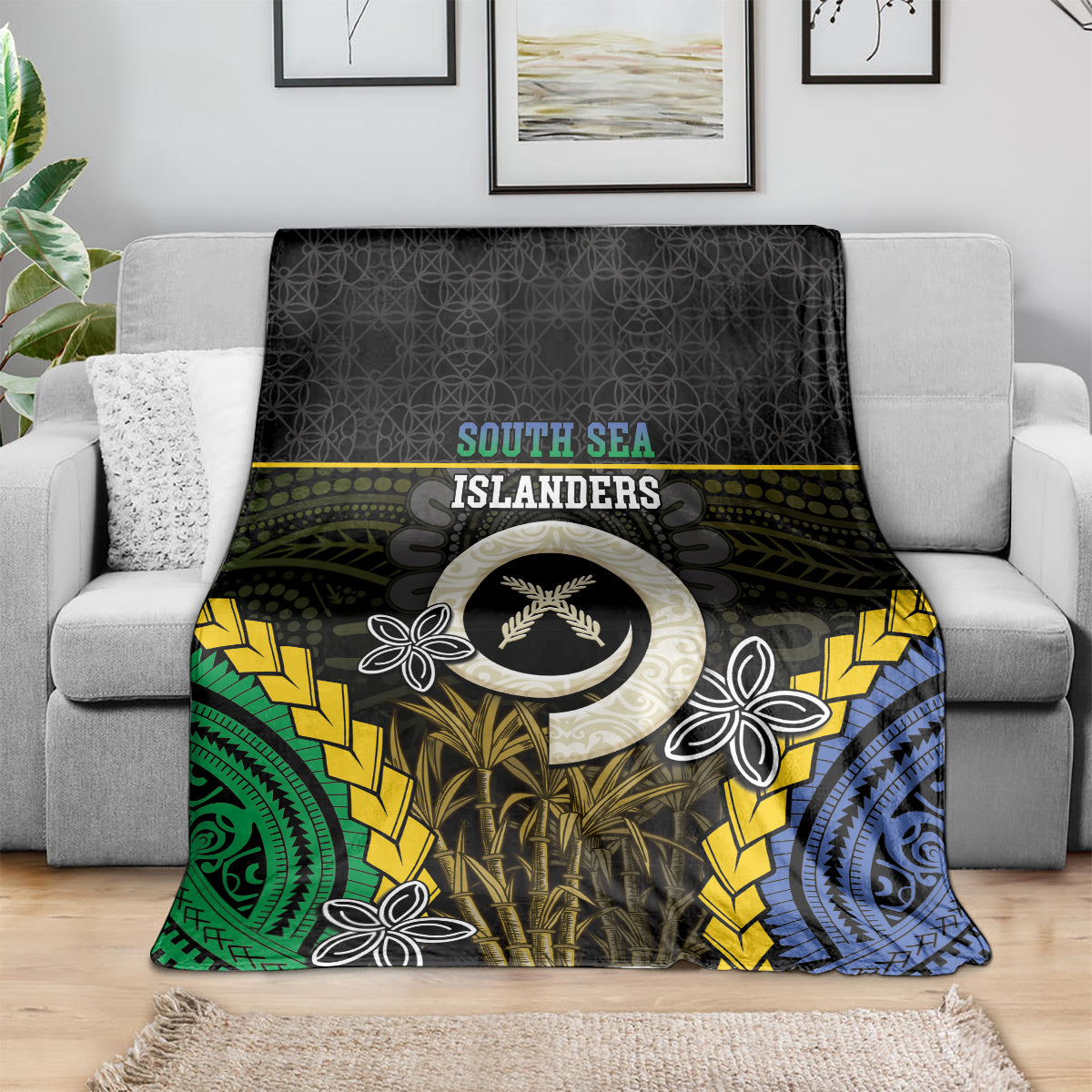 South Sea Islanders And Vanuatu Blanket Kanakas Sand Drawing Pattern LT05 - Polynesian Pride