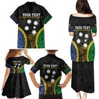 Personalised South Sea Islanders And Vanuatu Family Matching Puletasi and Hawaiian Shirt Kanakas Sand Drawing Pattern LT05 - Polynesian Pride