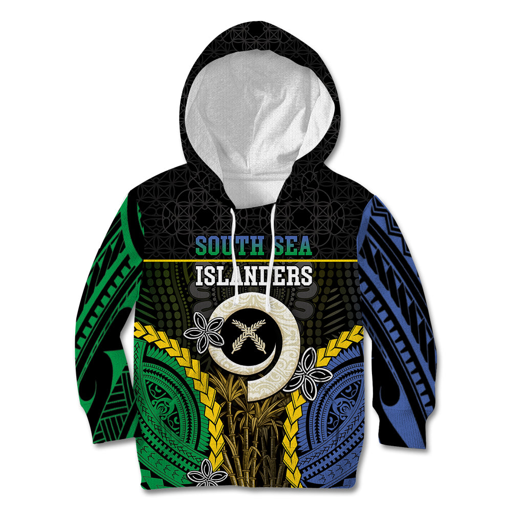 Personalised South Sea Islanders And Vanuatu Kid Hoodie Kanakas Sand Drawing Pattern