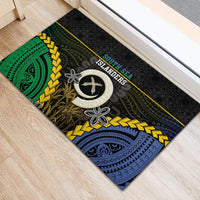 South Sea Islanders And Vanuatu Rubber Doormat Kanakas Sand Drawing Pattern LT05 - Polynesian Pride