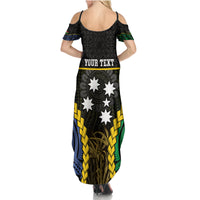 Personalised South Sea Islanders And Vanuatu Summer Maxi Dress Kanakas Sand Drawing Pattern