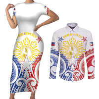 Philippines Couples Matching Short Sleeve Bodycon Dress and Long Sleeve Button Shirt Katipunan Andres Bonifacio