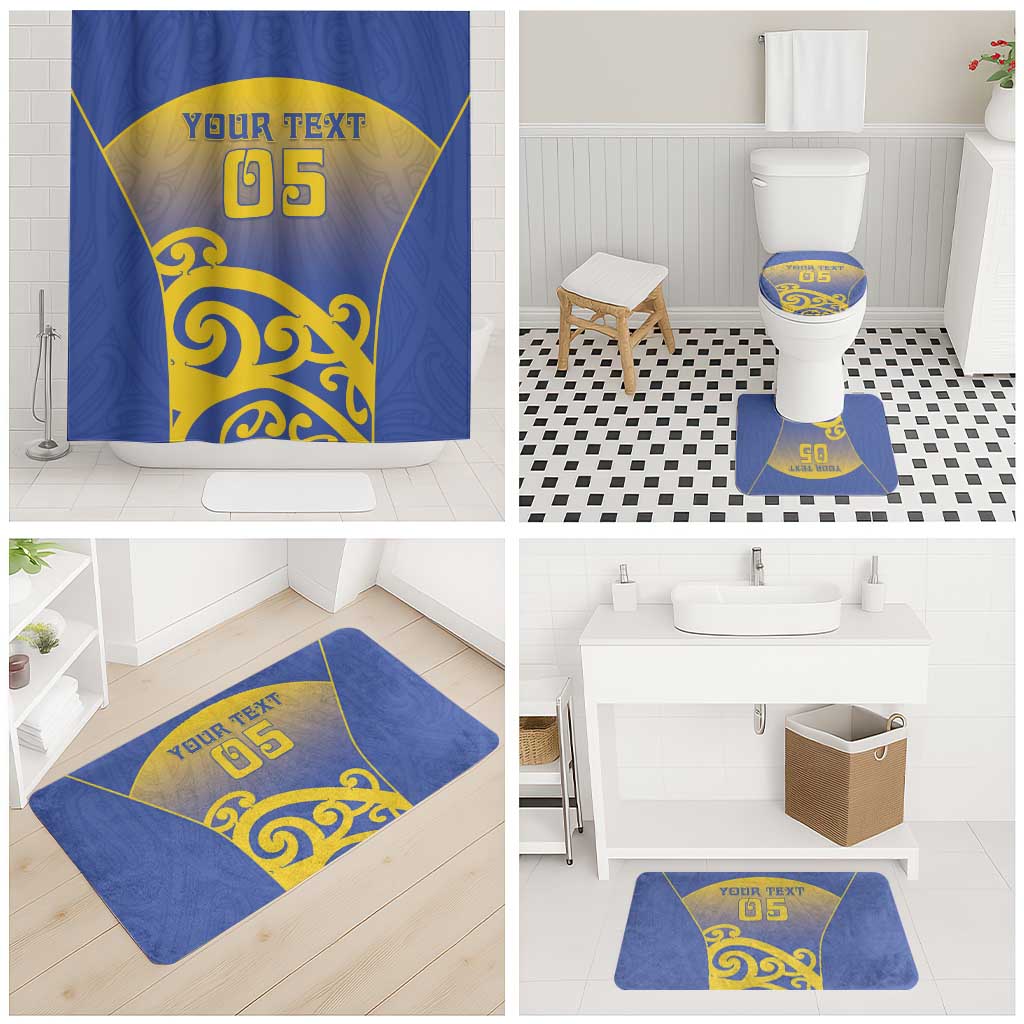 Custom James Cook High School Bathroom Set Maori Koru Pattern