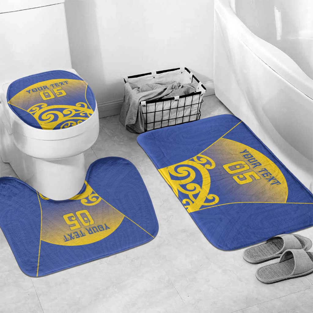 Custom James Cook High School Bathroom Set Maori Koru Pattern