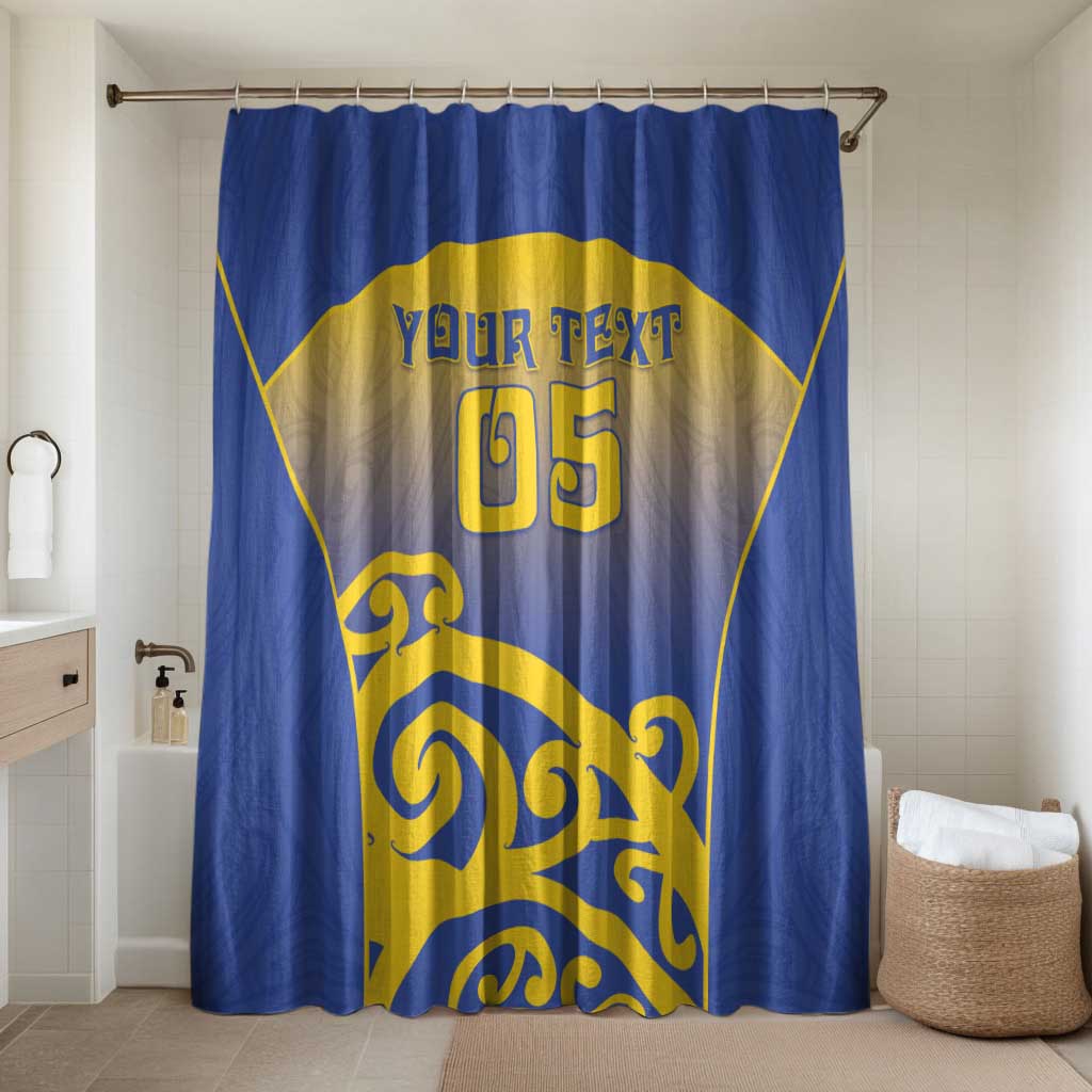 Custom James Cook High School Bathroom Set Maori Koru Pattern