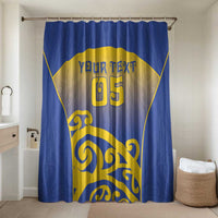 Custom James Cook High School Bathroom Set Maori Koru Pattern