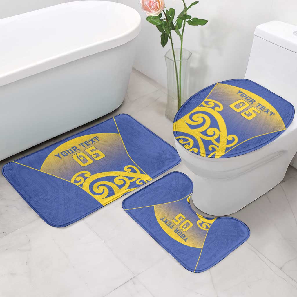 Custom James Cook High School Bathroom Set Maori Koru Pattern