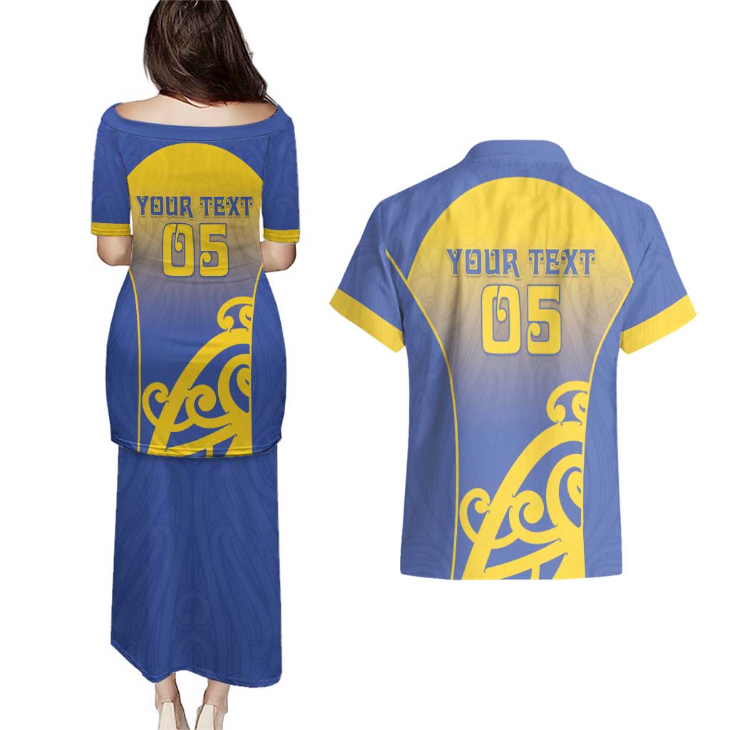 Custom James Cook High School Couples Matching Puletasi and Hawaiian Shirt Maori Koru Pattern LT05 - Polynesian Pride