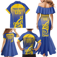 Custom James Cook High School Family Matching Mermaid Dress and Hawaiian Shirt Maori Koru Pattern LT05 - Polynesian Pride