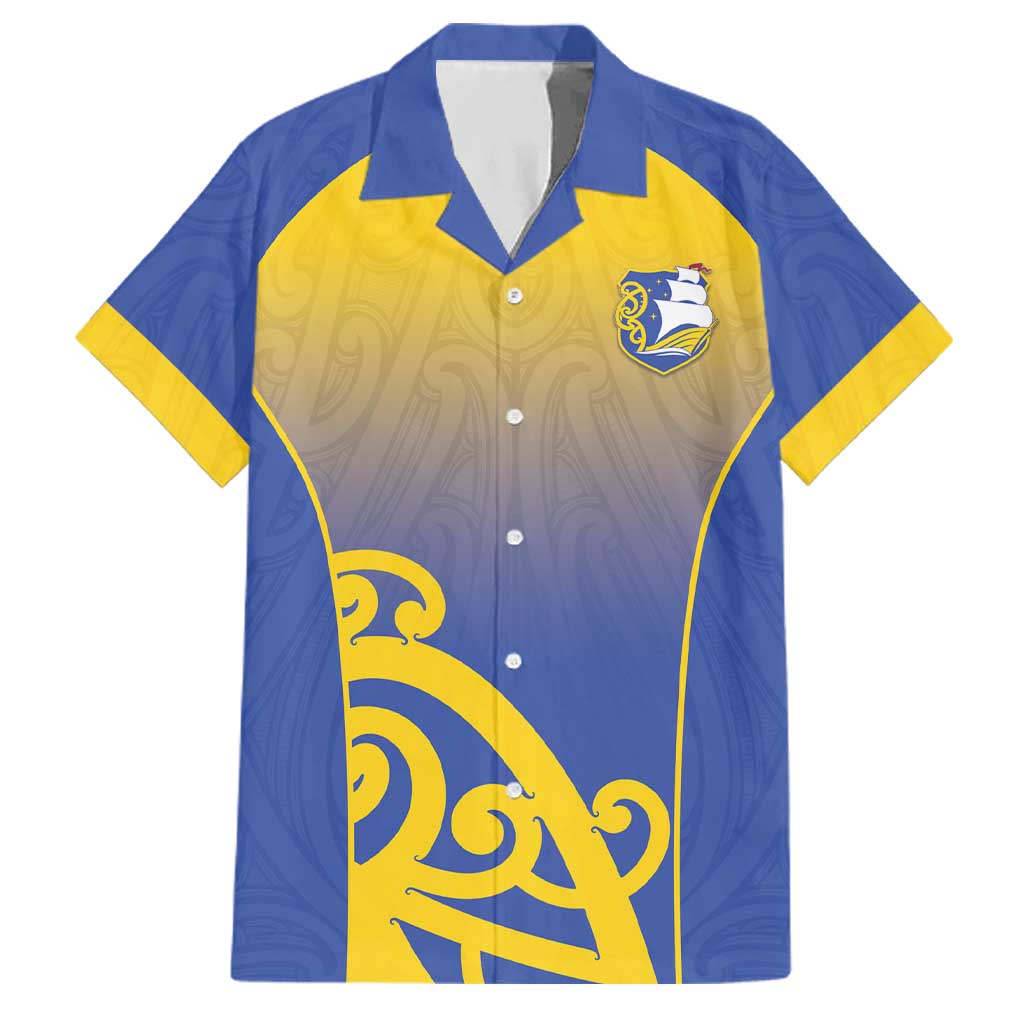 Custom James Cook High School Family Matching Puletasi and Hawaiian Shirt Maori Koru Pattern