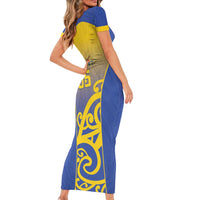Custom James Cook High School Family Matching Short Sleeve Bodycon Dress and Hawaiian Shirt Maori Koru Pattern LT05 - Polynesian Pride