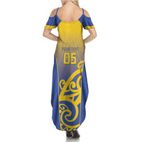 Custom James Cook High School Family Matching Summer Maxi Dress and Hawaiian Shirt Maori Koru Pattern LT05 - Polynesian Pride