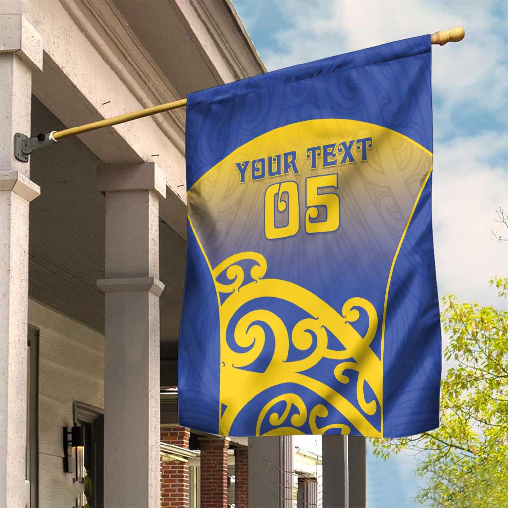 Custom James Cook High School Garden Flag Maori Koru Pattern LT05 House Flag Blue - Polynesian Pride