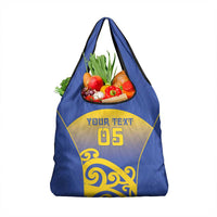 Custom James Cook High School Grocery Bag Maori Koru Pattern