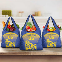 Custom James Cook High School Grocery Bag Maori Koru Pattern