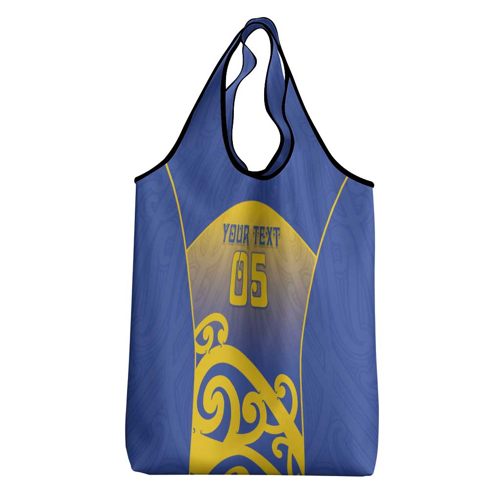Custom James Cook High School Grocery Bag Maori Koru Pattern