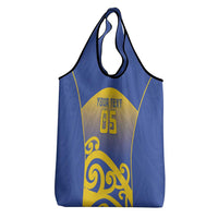Custom James Cook High School Grocery Bag Maori Koru Pattern