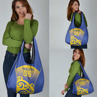 Custom James Cook High School Grocery Bag Maori Koru Pattern