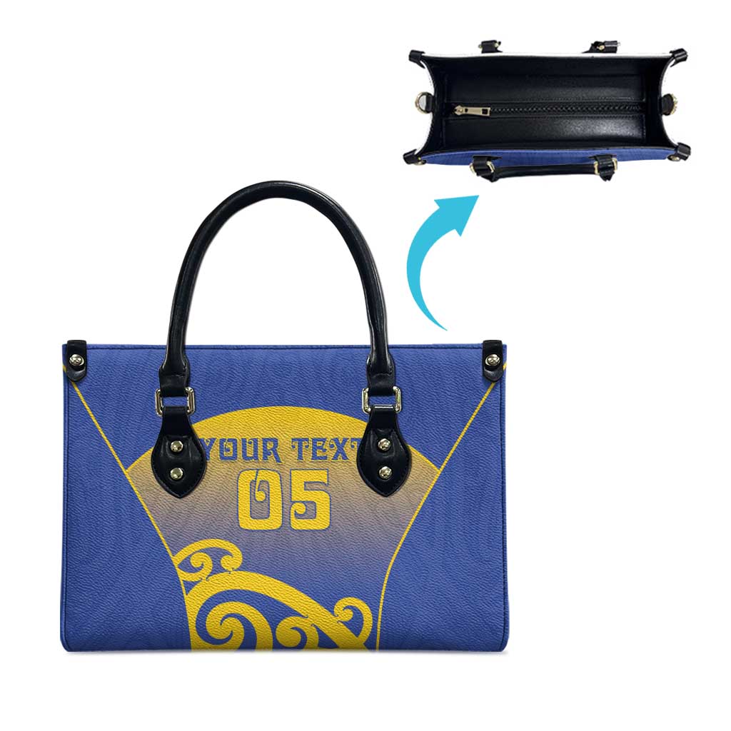 Custom James Cook High School Leather Bag Maori Koru Pattern