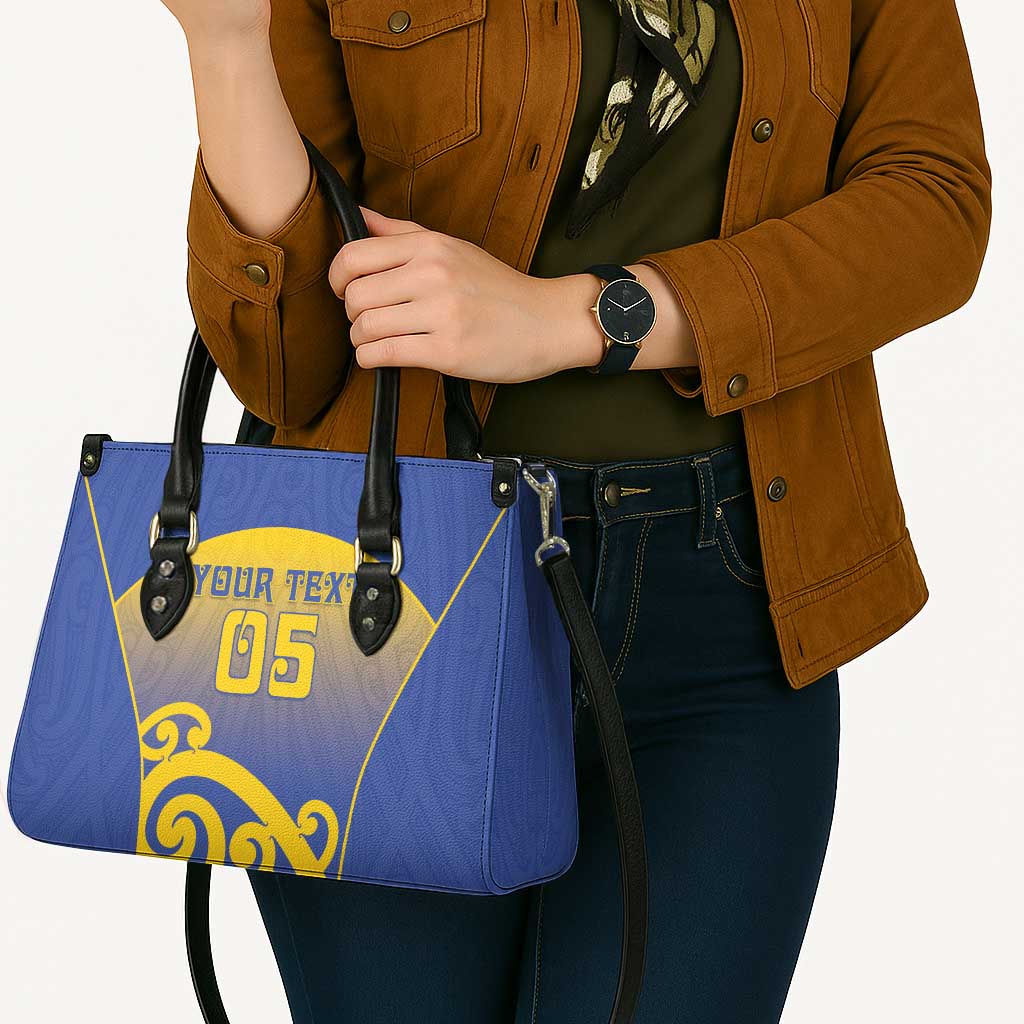 Custom James Cook High School Leather Bag Maori Koru Pattern