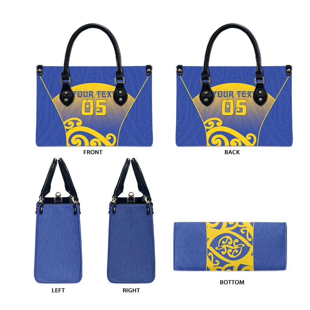 Custom James Cook High School Leather Bag Maori Koru Pattern