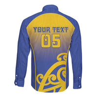 Custom James Cook High School Long Sleeve Button Shirt Maori Koru Pattern LT05 - Polynesian Pride