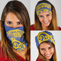 Custom James Cook High School Neck Gaiter Maori Koru Pattern
