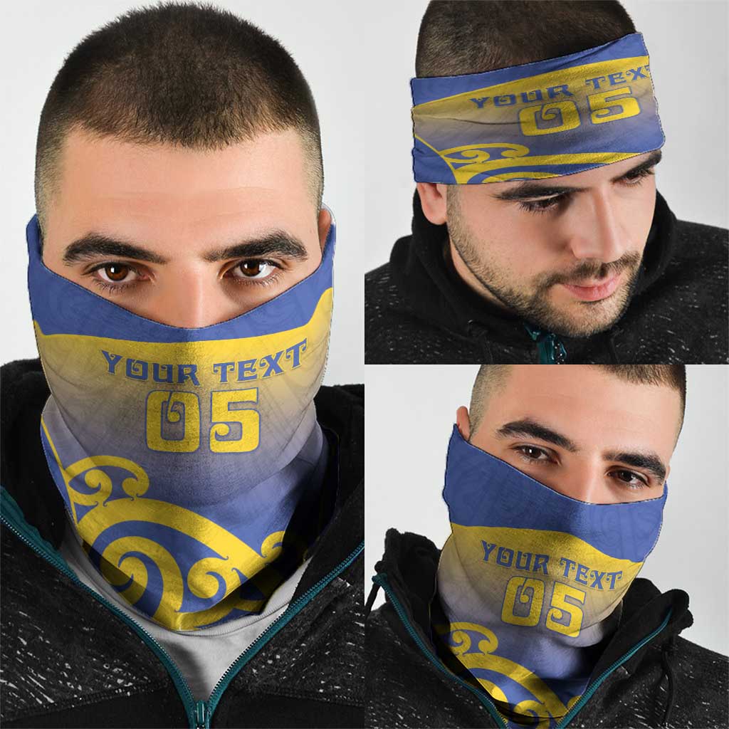 Custom James Cook High School Neck Gaiter Maori Koru Pattern