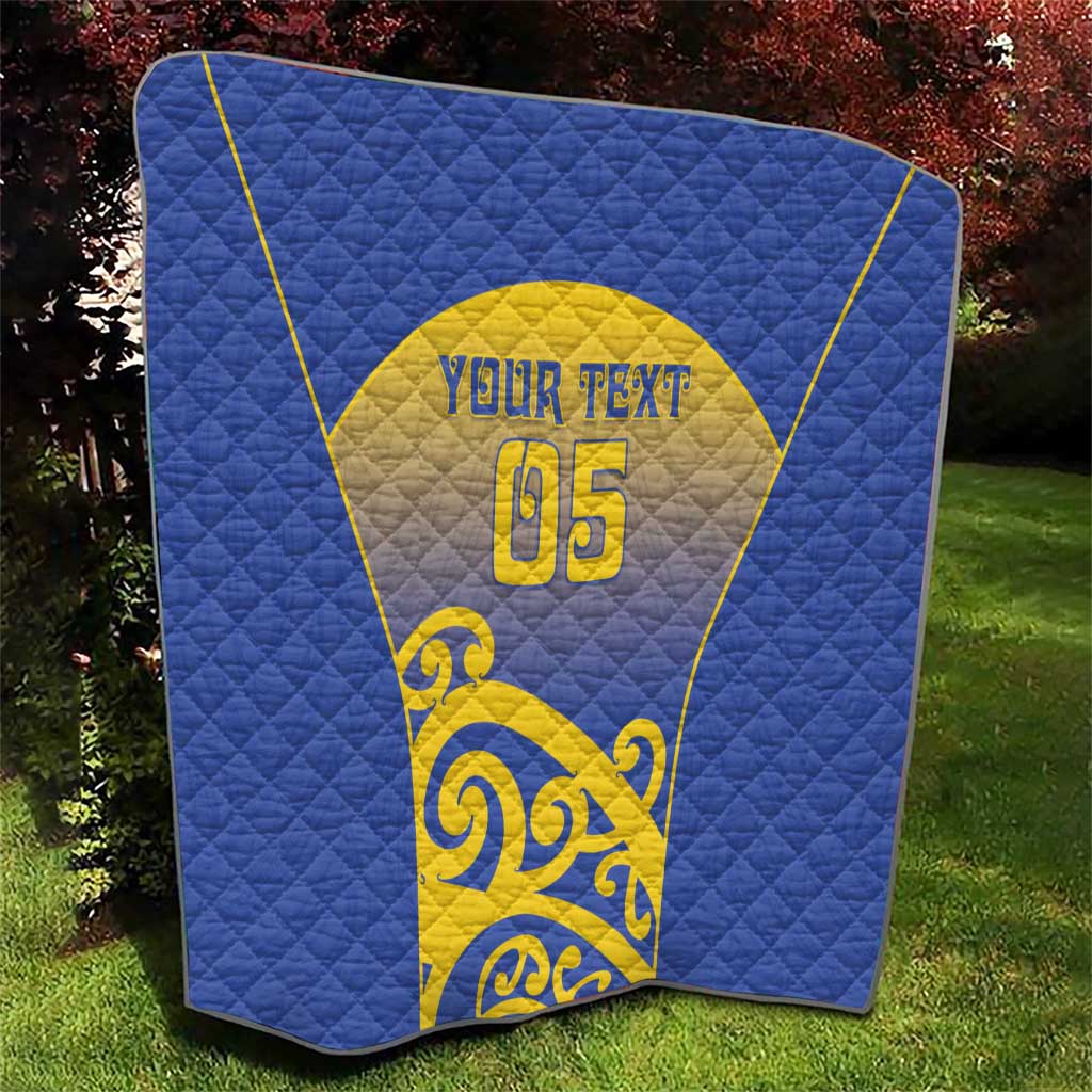 Custom James Cook High School Quilt Maori Koru Pattern