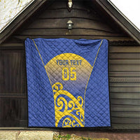 Custom James Cook High School Quilt Maori Koru Pattern