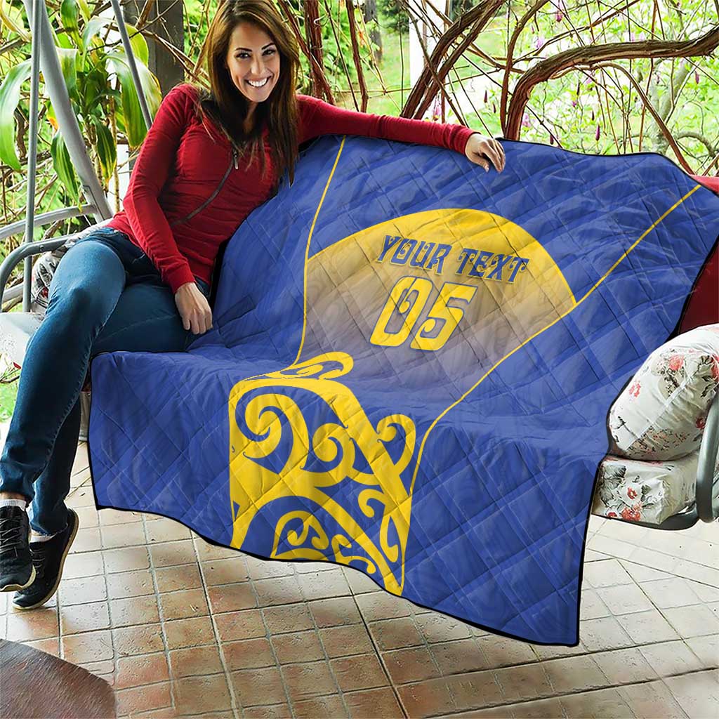 Custom James Cook High School Quilt Maori Koru Pattern